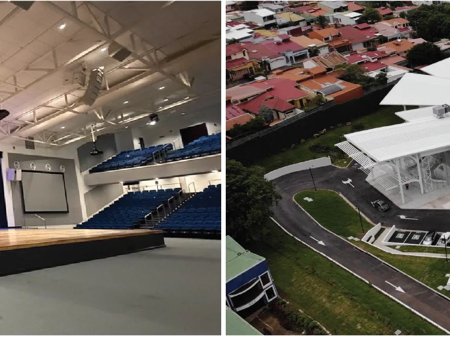 Vista aérea del auditorio del CIC ANDE